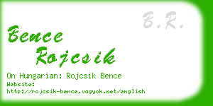 bence rojcsik business card